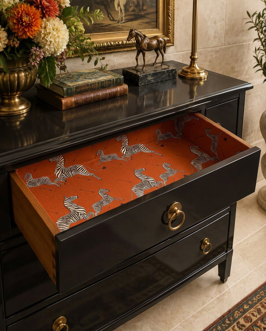 The Hermès Inspired custom drawer interior inspiration